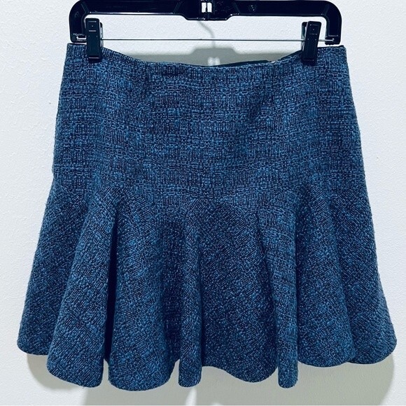 Rebecca Taylor Double Zip Flounce Tweed Skirt in Women's Size 6 - Picture 6 of 8